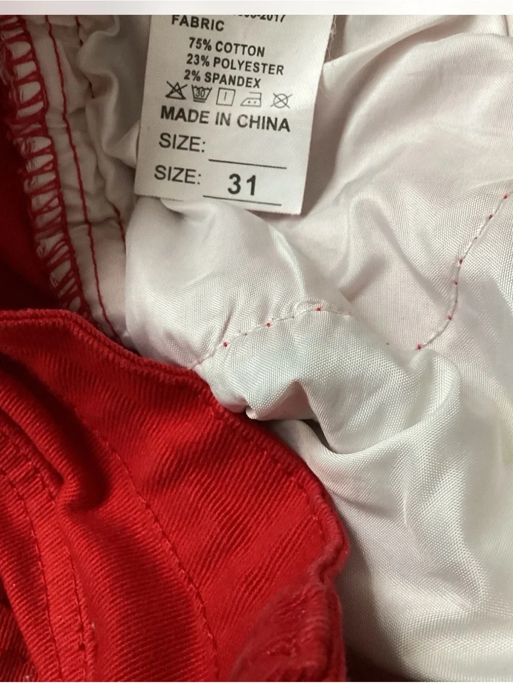 Men's Skinny Red Jeans with Black Side Stripe Zippers